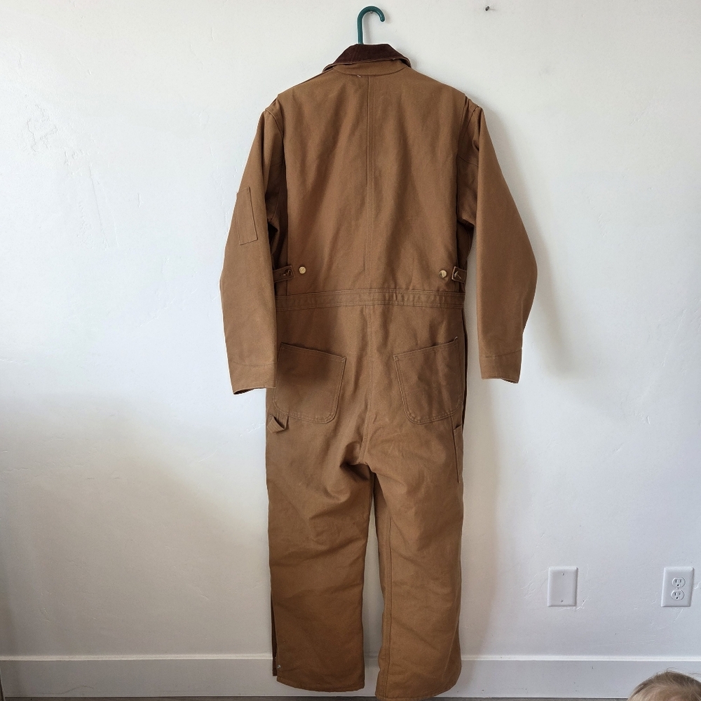 Vintage Made In USA Carhartt Men X01 Washed Duck Insulated Coverall Quilted Barn - Picture 10 of 16